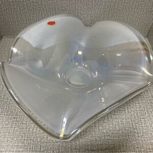 Vintage Lavorazione Arte Murano Art Glass Bowl Ruffled Italy